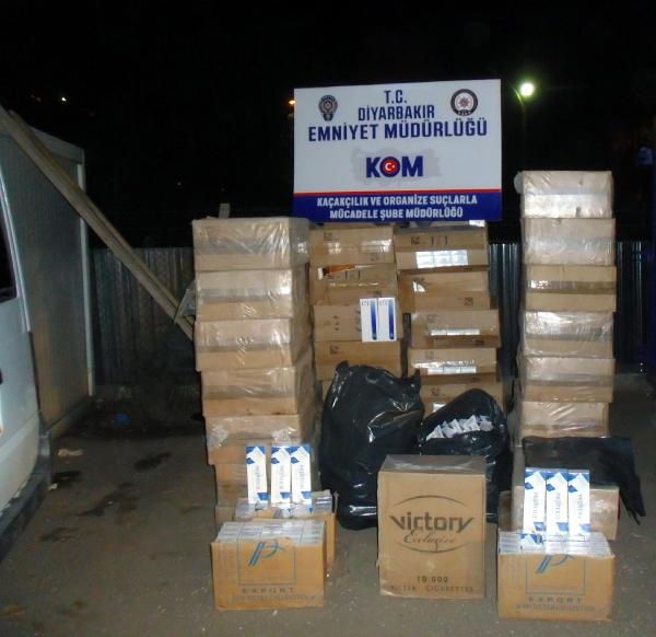 Diyarbakır'da 111 bin paket kaçak sigara ele geçirildi