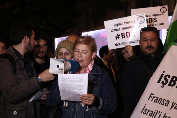 Fransız Başkonsolosluğu önünde BDS Türkiye eylemi...