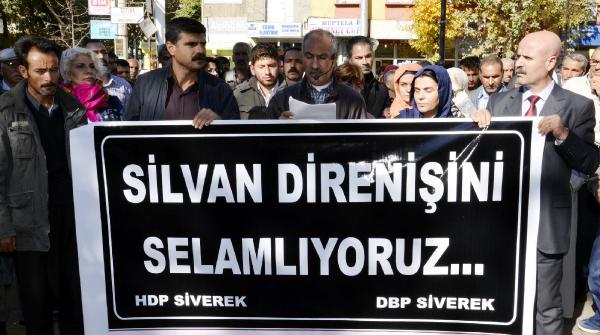 Siverek'te HDP'lilerden Silvan protestosu