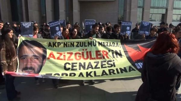İstanbul Adalet Sarayı önünde "Aziz Güler" eylemine polis müdahalesi..