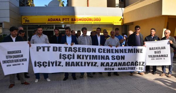 Adana'da taşeron posta dağıtıcıları işten çıkarıldı