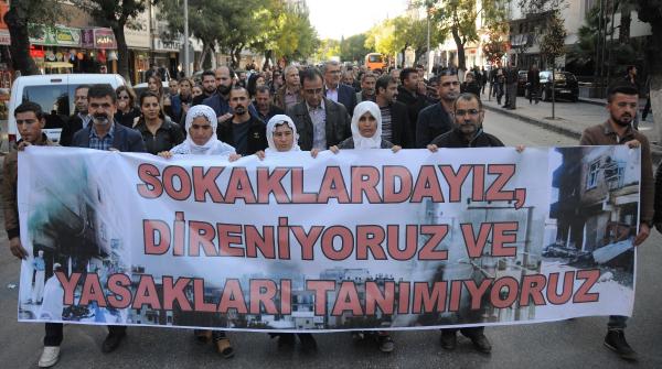 Gaziantep'te Silvan’daki sokağa çıkma yasağı protesto edildi