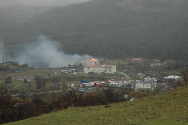 Posof'ta Jandarma lojmanlarında yangın