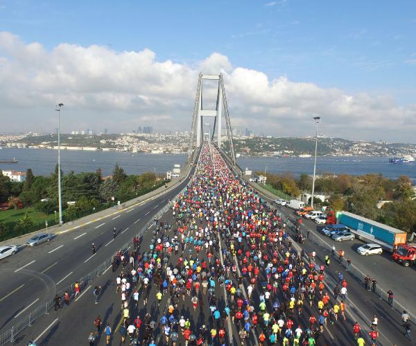 37. Vodafone İstanbul Maratonu havadan böyle görüntülendi