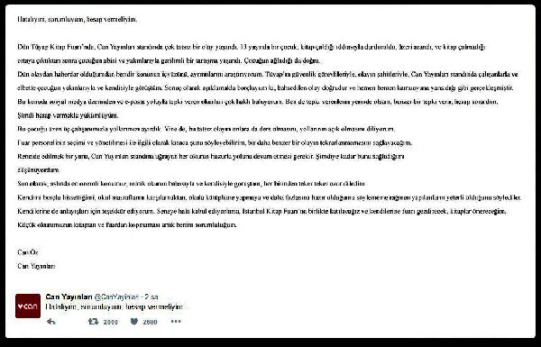 Yayınevi sahibi, Kitap Fuarı'nda hırsızlıkla suçlanan çocuk ve ailesinden özür diledi