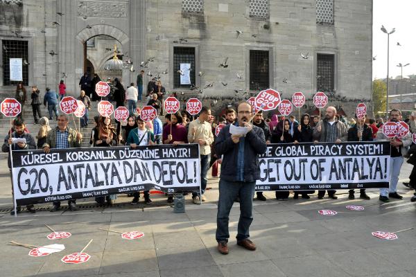 Eminönü'de G-20 protestosu