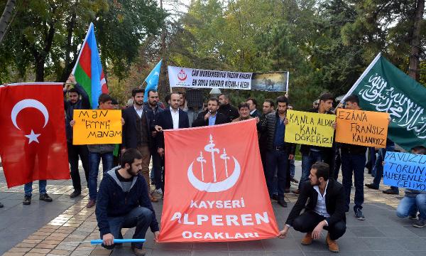 Alperen Ocakları'nın, Güney Azerbaycan ve Kıbrıs protestosu