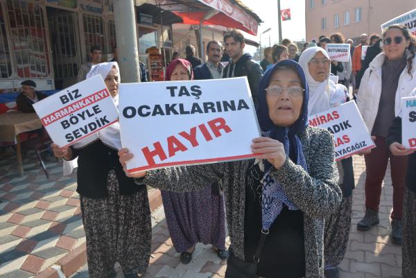 Harmanköylüler taş ocaklarına karşı