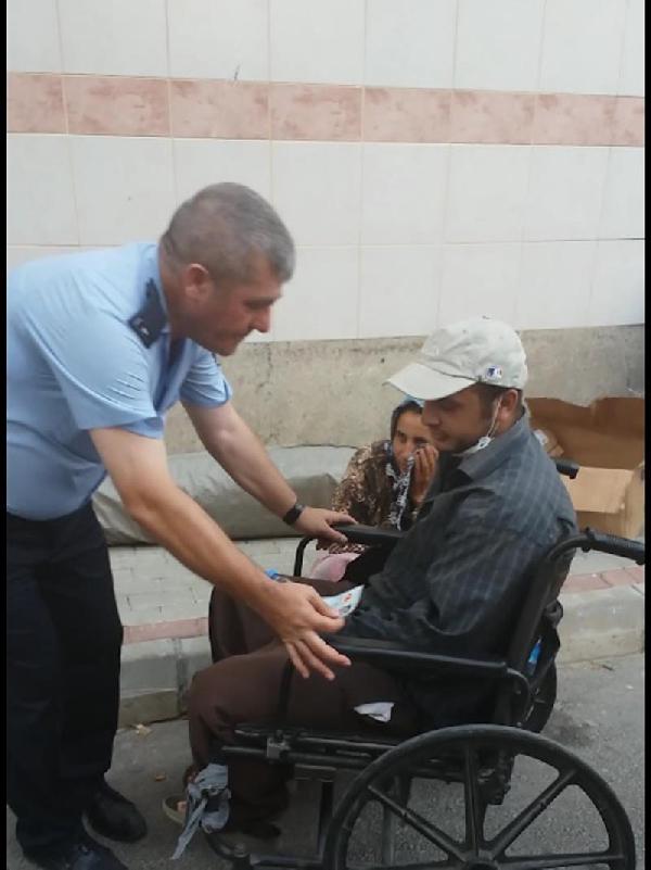 Zabıtayı gören sakat dilenci böyle iyileşti