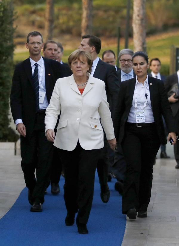Cumhurbaşkanı Erdoğan, Almanya Başbakanı Merkel'le görüştü