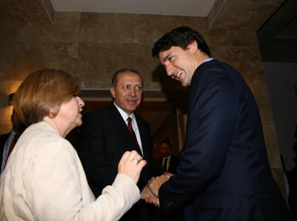 Cumhurbaşkanı Erdoğan, Kanada Başbakanı Trudeau'yu kabul etti
