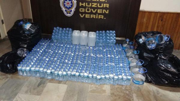 Buca'da 255 litre sahte rakı ele geçirildi