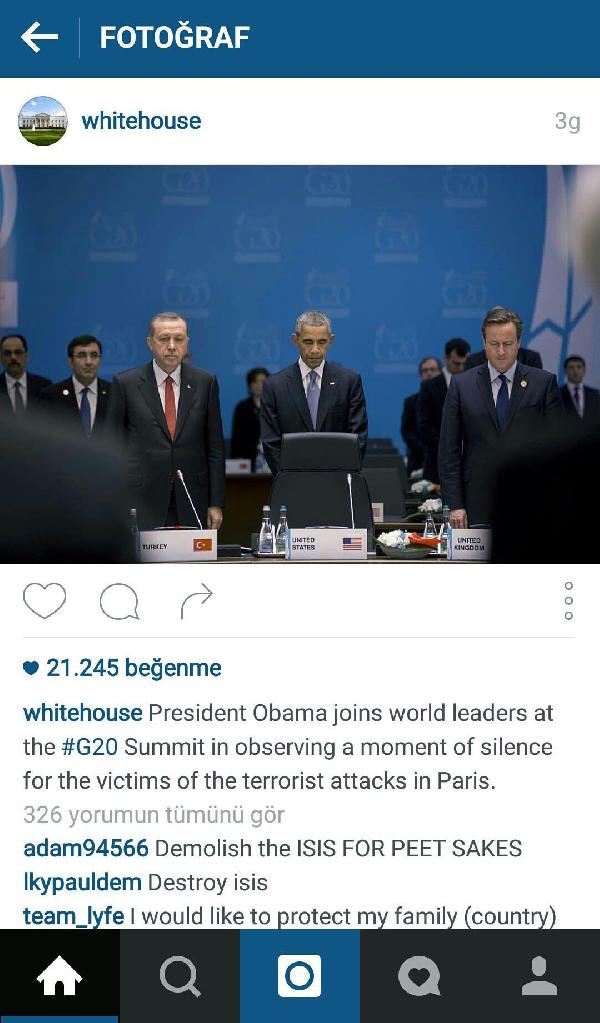G-20'nin instagram'da en beğenilen fotoğrafı