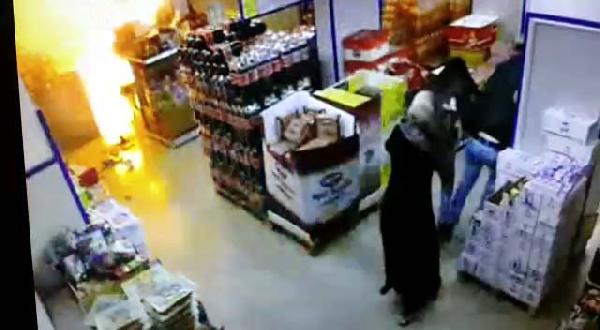 PKK yandaşları markete el yapımı patlayıcı attı