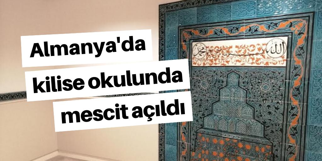 Almanya'da kilise okulunda mescit