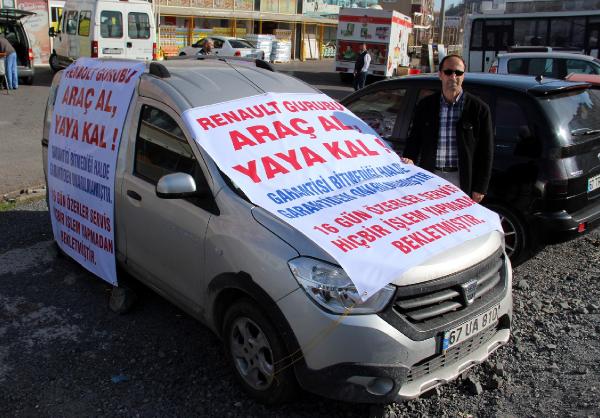 Müşteriden afişli teşhir, servisten suç duyurusu