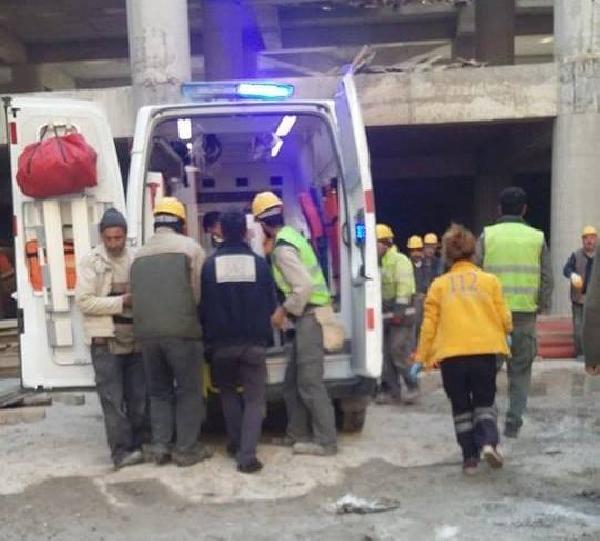 Hastane inşaatından düşen işçi öldü