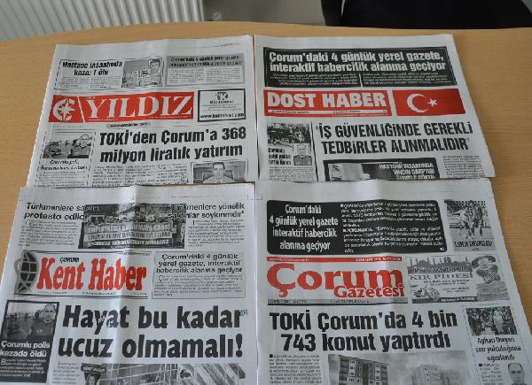 Çorum'da 4 yerel gazete artık basılmayacak