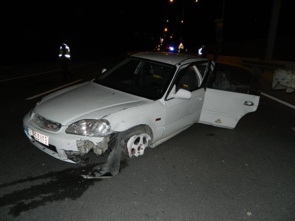 Mudanya'da aşırı hız ve alkol kazaya yol açtı: 2 yaralı