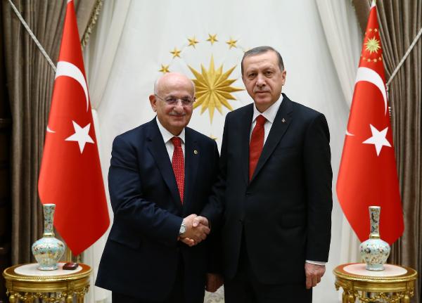 Cumhurbaşkanı Erdoğan, TBMM Başkanı Kahraman'ı kabul etti