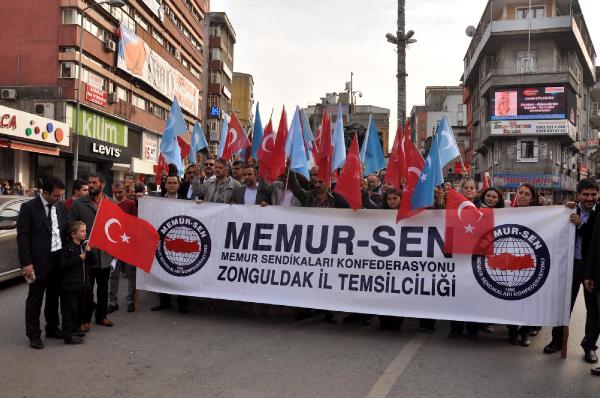 Zonguldak'ta Bayırbucak Türkmenlerine saldırı protestosu