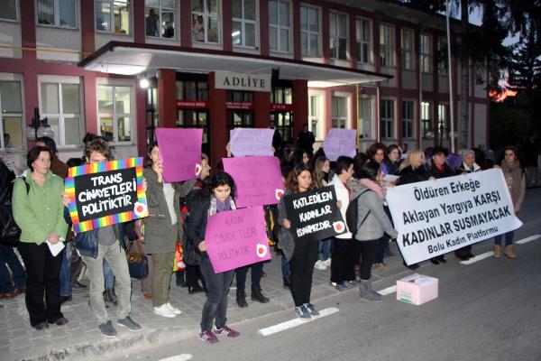 Bolu'da 'kadına şiddet' protestosu
