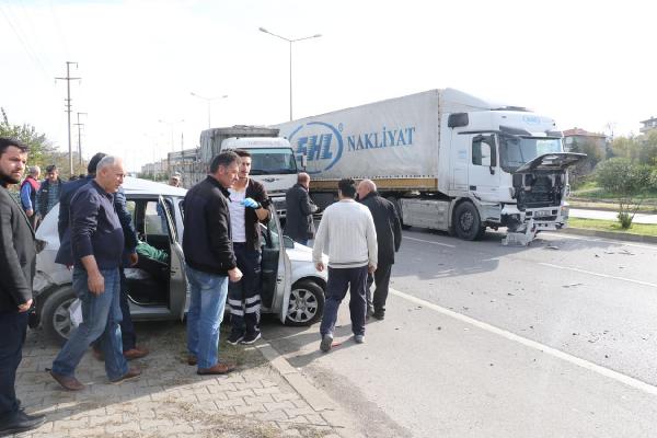 Samsun'da kaza:1 yaralı