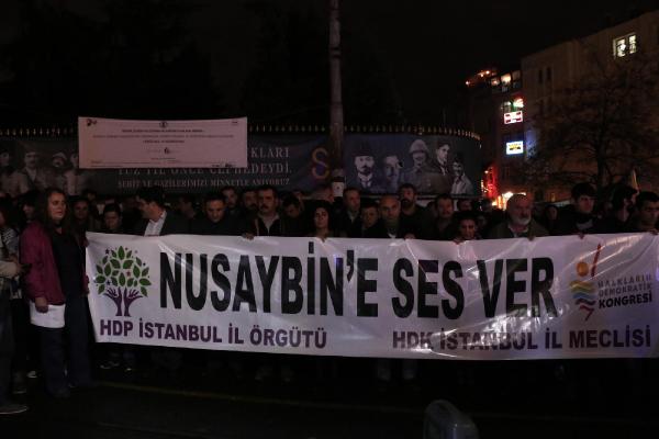 Beyoğlu'nda "Nusaybin" eylemi...