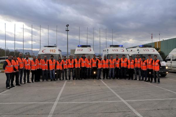 Ambulans şoförlerine ileri sürüş tekniği eğitimi
