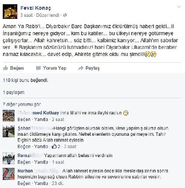 Kayseri Baro Başkanı Konaç: Aman Ya Rabbi