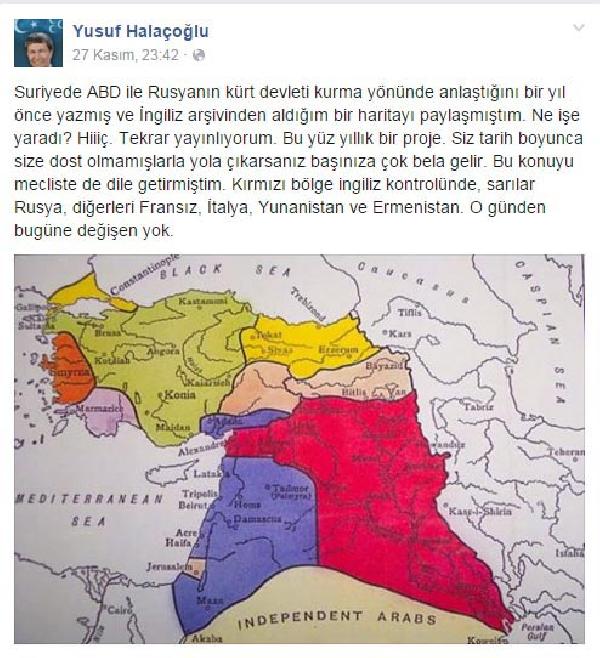 MHP'li Halaçoğlu, o haritayı yine gündeme taşıdı