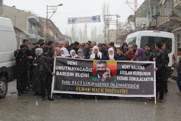 Başkale'de Tahir Elçi protestosu