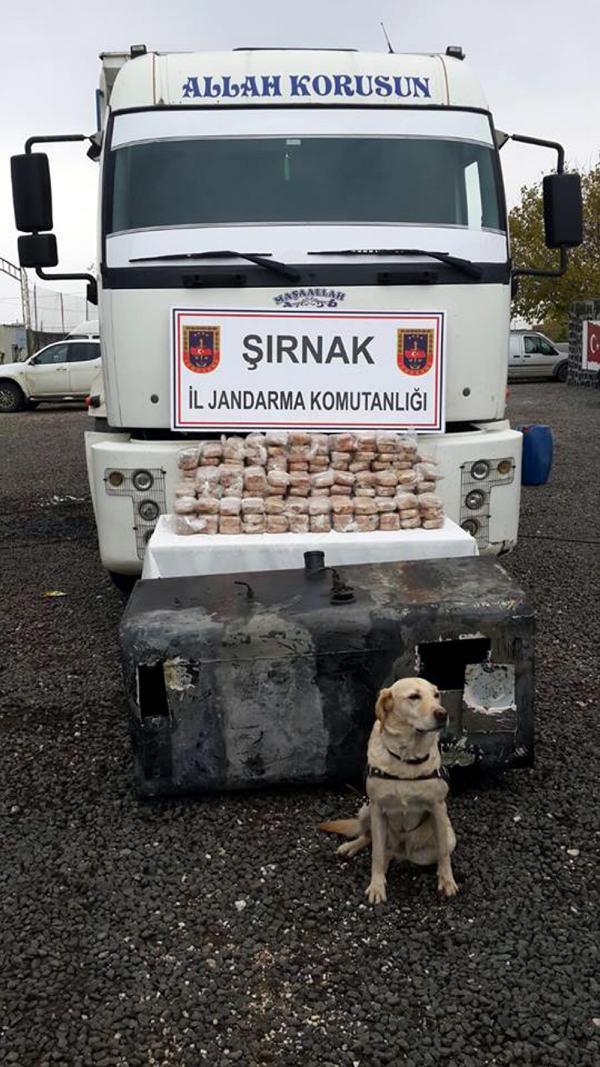 Şırnak'ta 108 kilo eroin ele geçirildi