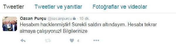 CHP'li Purçu'nun twitter hesabı hacklendi