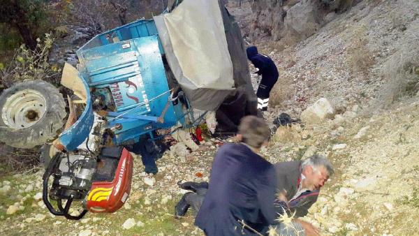 Ermenek’te patpat devrildi: 1 ölü, 2 yaralı