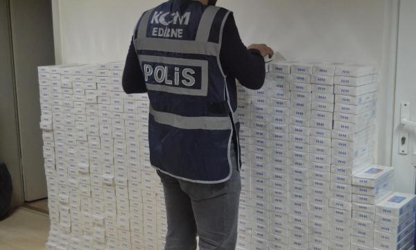 Edirne’de 18 bin 170 paket kaçak sigara ele geçildi
