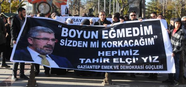 Gaziantep'te Tahir Elçi’nin öldürülmesi protesto edildi