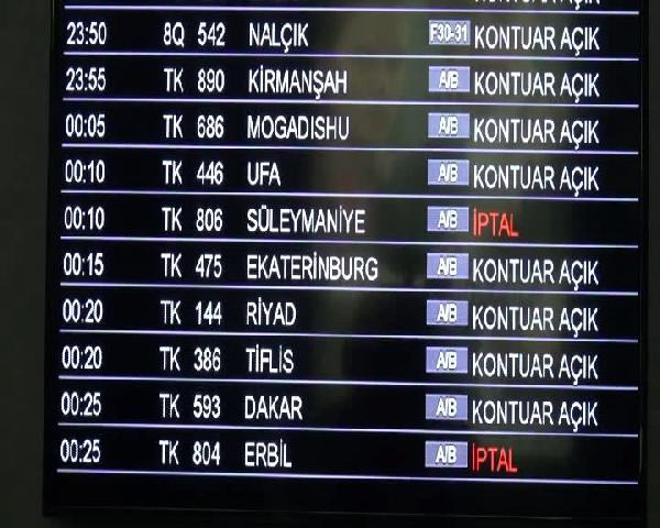 Kuzey Irak hava sahası sivil uçuşlara kapatıldı