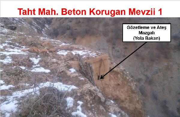 Yol kesen PKK'lı teröristlerin beton koruganları imha edildi