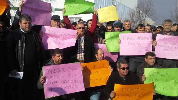 İpsalalı çeltikçiler, TMO’yu protesto etti