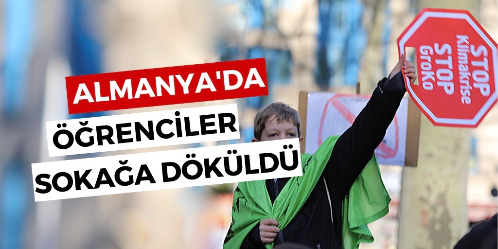 Almanya'da öğrenciler sokağa döküldü