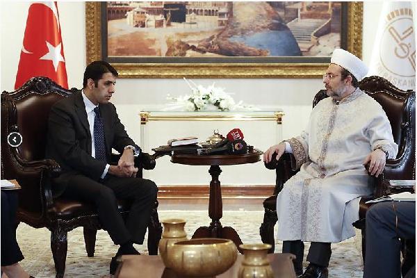 Diyanet İşleri Başkanı Görmez, Obama'nın Özel Temsilcisi Zafer'i kabul etti