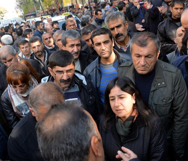 Diyarbakır'da Sur'a yürümek isteyen HDP'lilere polis izin vermedi