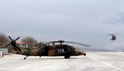 Beytüşşebap'ta kaza geçiren motosikletliye askeri helikopterle sevk