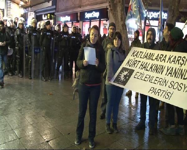 Kadıköy'de gergin eylem...