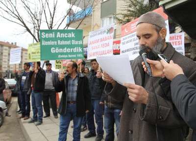 Kazan'da 'Charlie Hebdo' protestosu