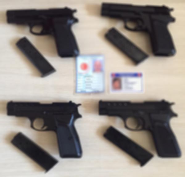 Kivi kasasından 4 tabanca çıktı