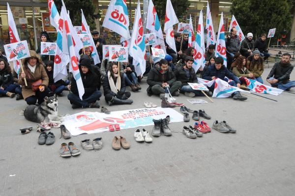 Eskişehir'de ayakkabılı eylem