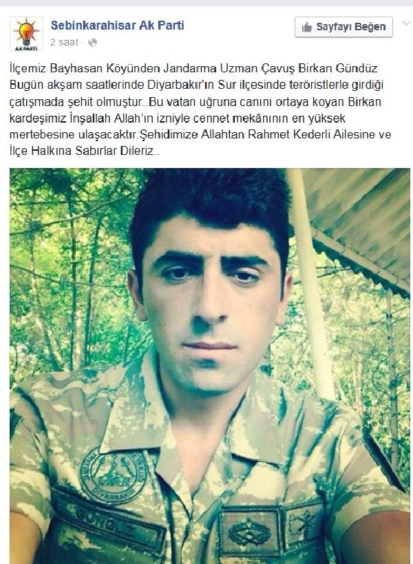 Diyarbakır'ın Sur ilçesi'nde çatışma: 1 şehit (2)