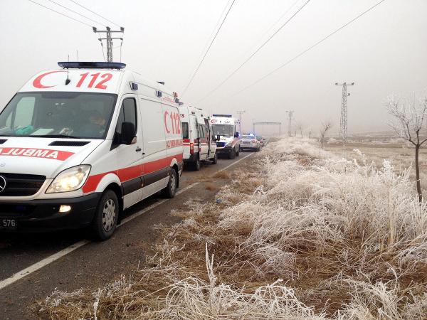 Kayseri’de belediye otobüsü şarampole yuvarlandı : 7 yaralı